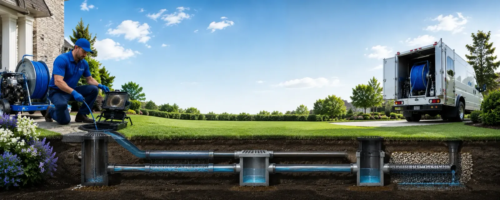Outdoor drain cleaning information for Mechanicsburg, IL
